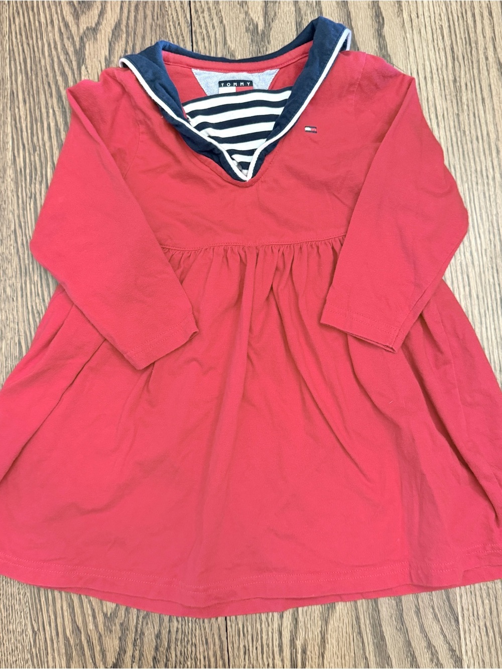 Little Girl’s Vintage Y2K Tommy Hilfiger Sailor Dress 3T Red EE